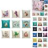 Cute Modern Unicorn Throw Pillow Cover Soft Polyester Cartoon Cushion Case 45x45cm