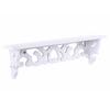 White Carved Pierced Wall Mounted Shelf, Convenient Solution for Small Spaces, Beautiful and   Decor for Living Room, Bedroom, Study, Kid Room,