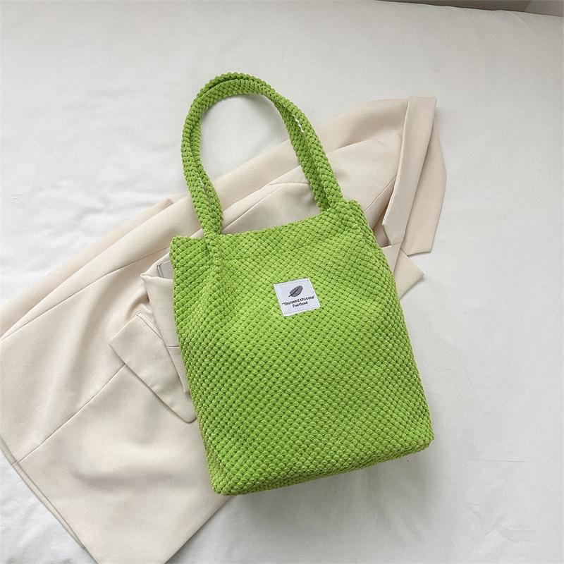 2025 spring new tote extra large bag versatile fashion letter shoulder handbag bag trendy retro solid color hand carry