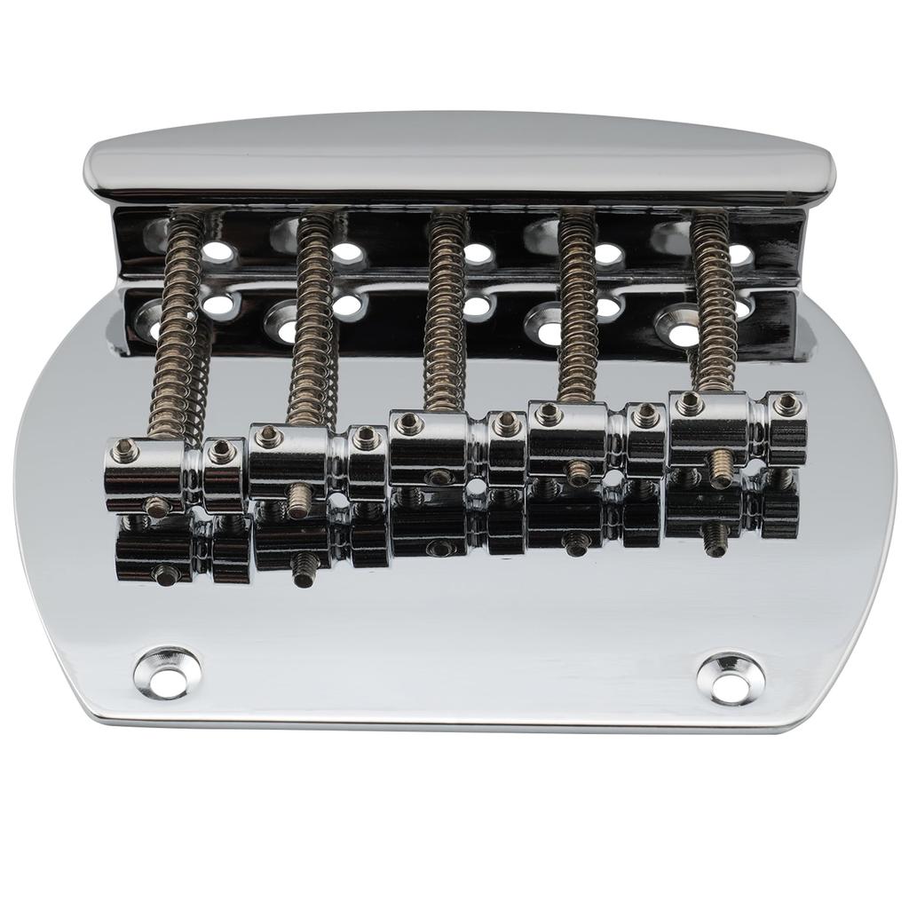 Musiclily Pro 16mm Steel 5-String Bass Bridge for Music Man Basses, Chrome