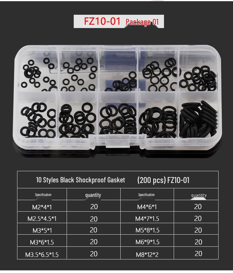 Rubber Anti-Vibration Seal & Enlarged Insulating Gasket Kit with Nylon O-ring and Stainless Steel Washers (M2/M3/M4)
