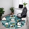 1pc Dogs Playtime Office Round Area Rug, Under Office Chairs Bedroom Living Room Home Decor, Room Deco, Available In Various Sizes