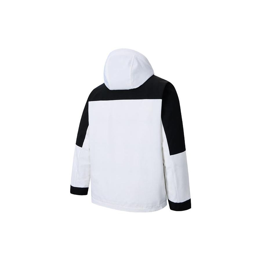 Anta Spliced Letter Zipper Hooded Down Jacket Men Outerwear 952347909-1