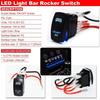 Wsays LED Light Bar Rocker Switch 5 Pin 20A 12V Blue Backlit Compatible with Polaris Ranger RZR XP Turbo Fit Can Am Commander Maverick X3 UTV