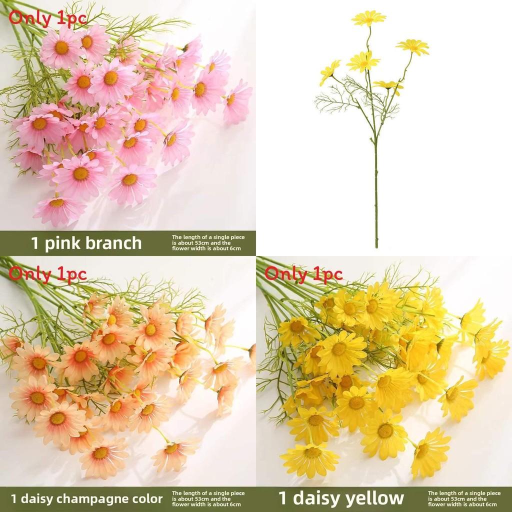 Artificial Chamomile Daisy Silk Flowers For Wedding Decor Photography Props