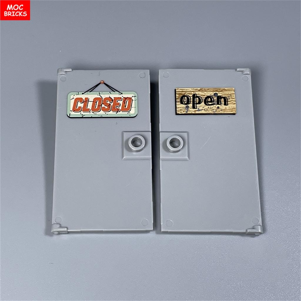 MOC Bricks Door 1x4x6 Window Fence Gate DIY Garden House Architecture Accessories Building Blocks Children's Toys