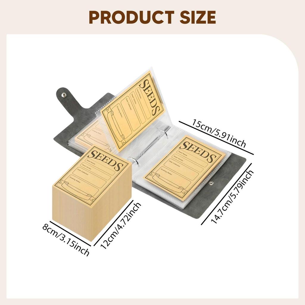 Organizer Binder with 50Pcs Envelopes Multipurpose Garden Packet Organizer for School Balcony Home Vegetables Beads