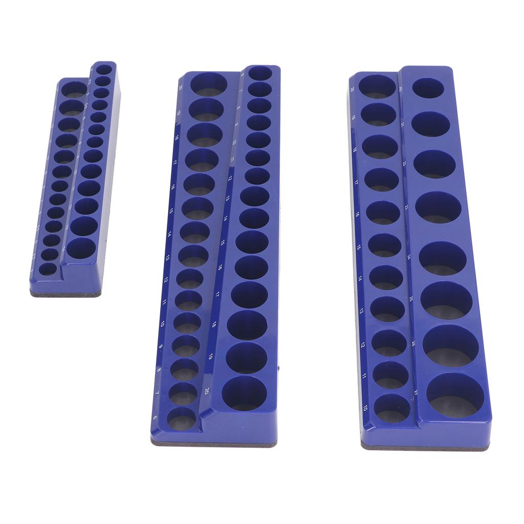 3 Stück Magnetische Stecknuss-Organizer-Set 1 2in 3 8in 1 4in Standard Tiefe Metrische Stecknuss-Halter