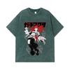 275 GSM Washed T-shirts 100% Cotton Gachiakuta V6 Riyo White Print Unisex Heavy Cotton T Shirt