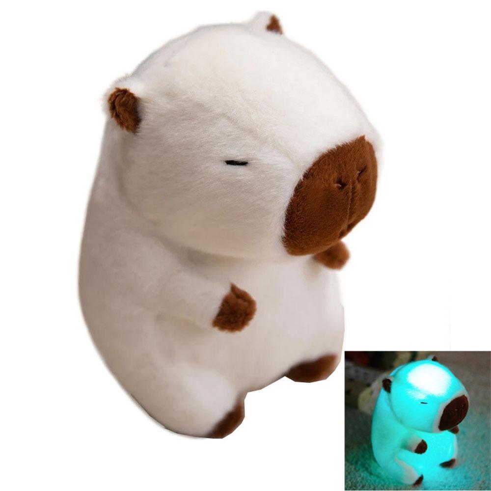 

Luminous LED Capybara Stuffed Animal Soft Light Cartoon Capybara Doll Home Decor белый