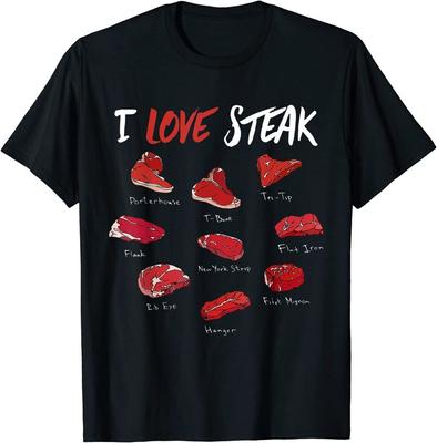 Steak Jag Älskar Biff Typer av Biffälskare T-shirt Unisex T-shirt