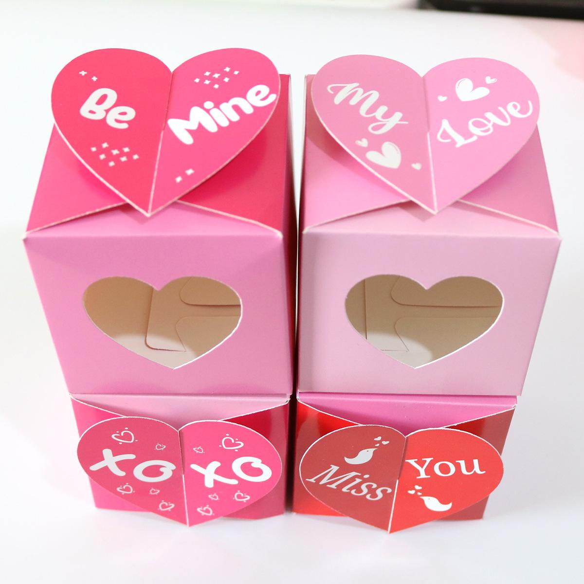 

Valentine S Day Gift Box Wedding Wedding Room Atmosphere Arrangement Love Candy Box 4Pcs/1 per item