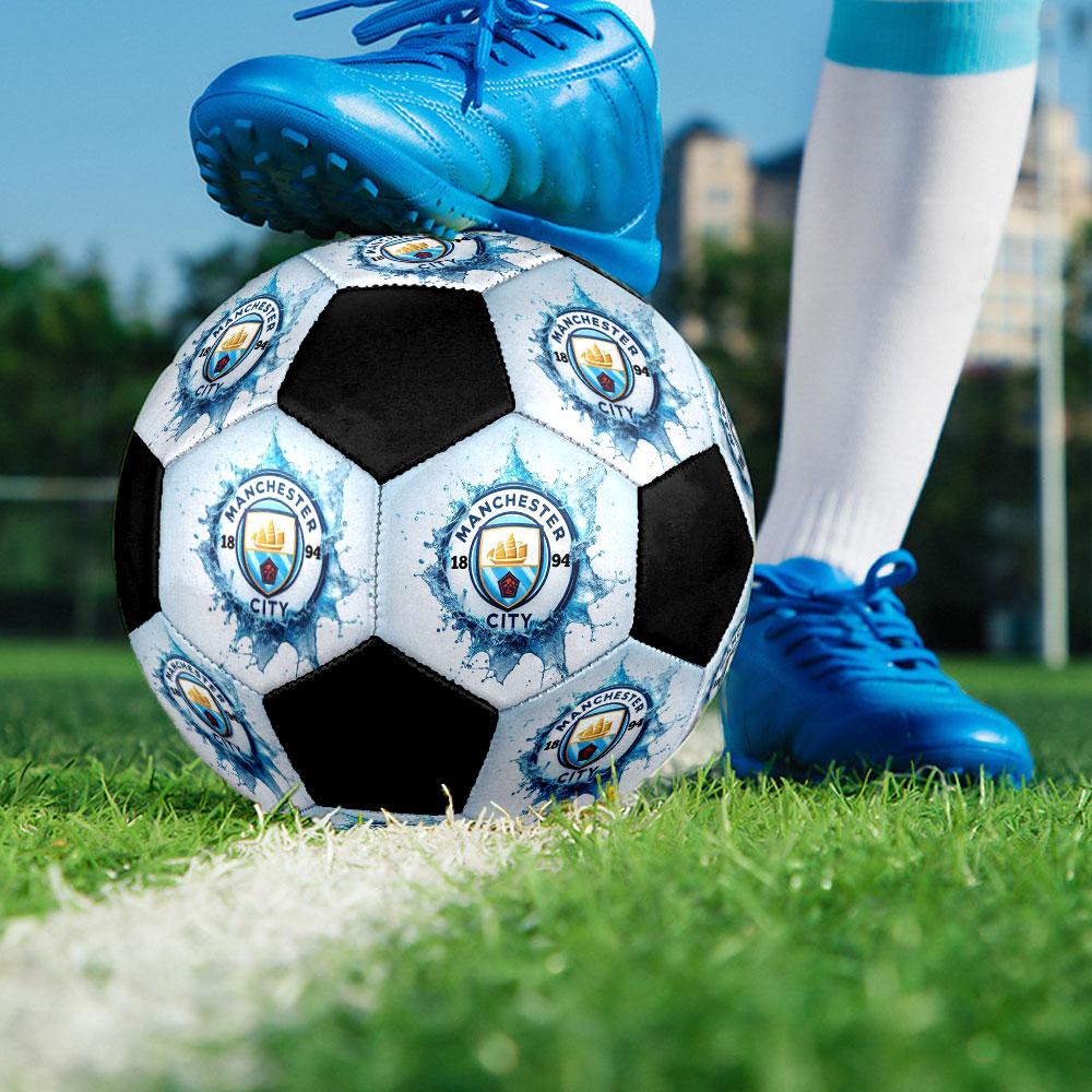 1pc Manchester City Football Club Soccer Ball Size 5 Indoor Soccer Ball Fashion Colorful Backyard Game - Great For Sports Fans Gift HE44