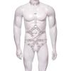 Men's Adjustable Elastic Open-Crotch Bodysuit for SM Training
