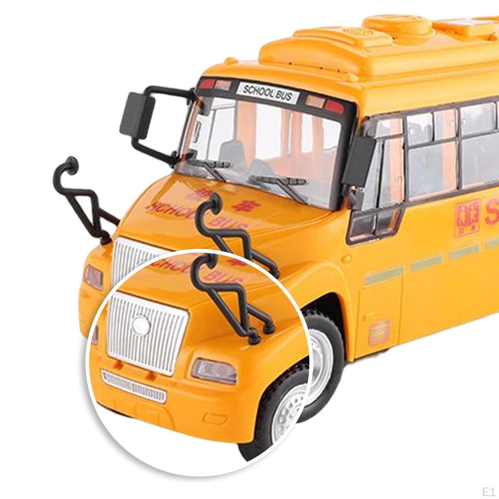 Bus, with Sounds and Lights Pull Back Door Toy Collectable Vehicles Key Bus for Boys