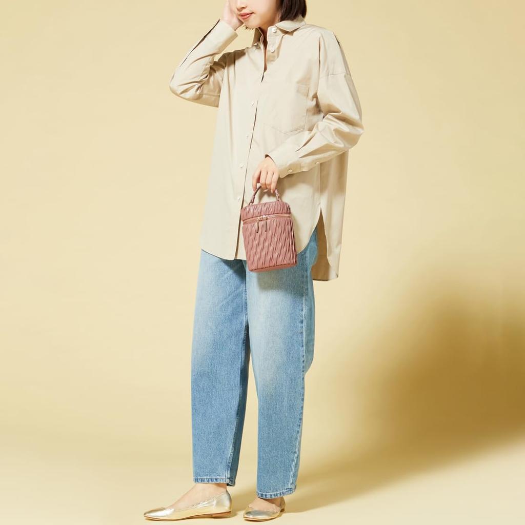 [Monica] Random Pleated Vanity Bag, Ivory 