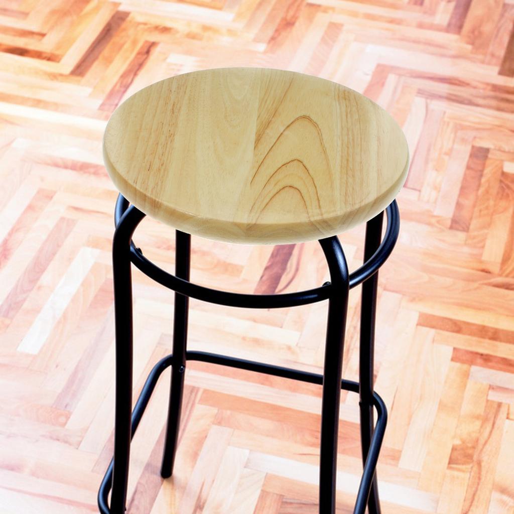 Sturdy Wooden Round Stool Seat Replacement for DIY Bar Chair Repair Home Kitchen Dining Room Use Smooth Natural Wood Surface