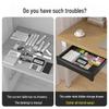 Hidden Under-Desk Adhesive Drawer for Workspace Organization
