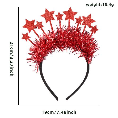 Christmas Headband Xmas Elk Horn Bell Sequin Christmas Hair Band Happy New Year Photo Props Merry Christmas Decor Gifts for Kids