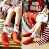 Winter Coral Fleece Socks Women'S Medium Tube Thickened Warm Sleeping Floor Socks Women'S Gift Box Christmas Socks Cute