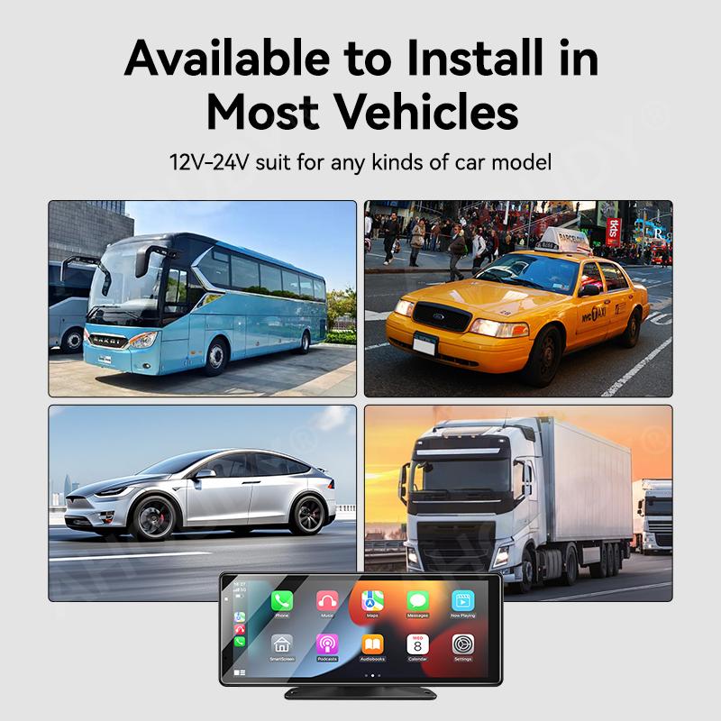 VENBES 9" Car Radio Multimedia Video Player Portable Wireless Carplay Android Auto GPS Navigation Universal Touch Screen BT IPS