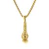 Kalen Hip Hop Trend Microphone Pendant Charm Men's Necklace Party Gift Zircon Stainless Steel Jewelry