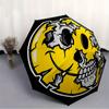 1pc Skull Smile Automatic Open/close Folding Compact Umbrella, 8 Rib Sturdy Canopy, Lightweight Portable, Commuting Use, Gift,,137