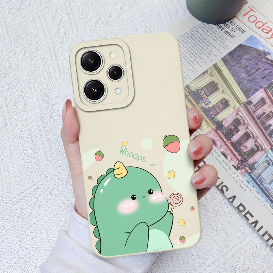 For Xiaomi Redmi 12 A1+ A2+ 4A 5A 6A 7A 8A 9A K30 K40 K50 Case Back Cover Cute Dinosaur Matte Soft Silicone Shockproof Protective For Redmi Bumpers
