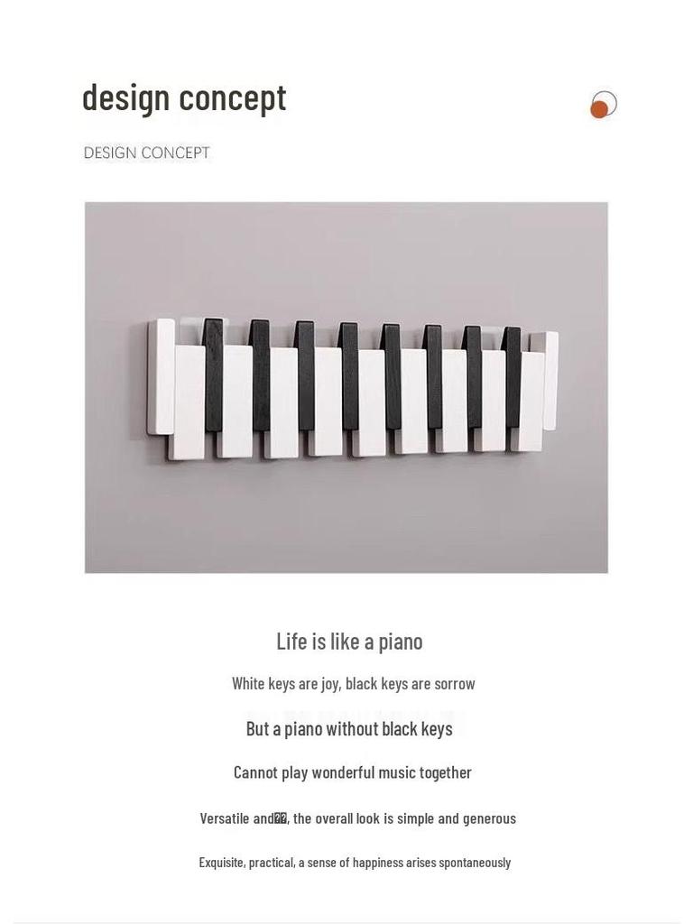 Nordic Punch-Free Solid Wood Coat Rack for Entrances, Walls, and Hallways.