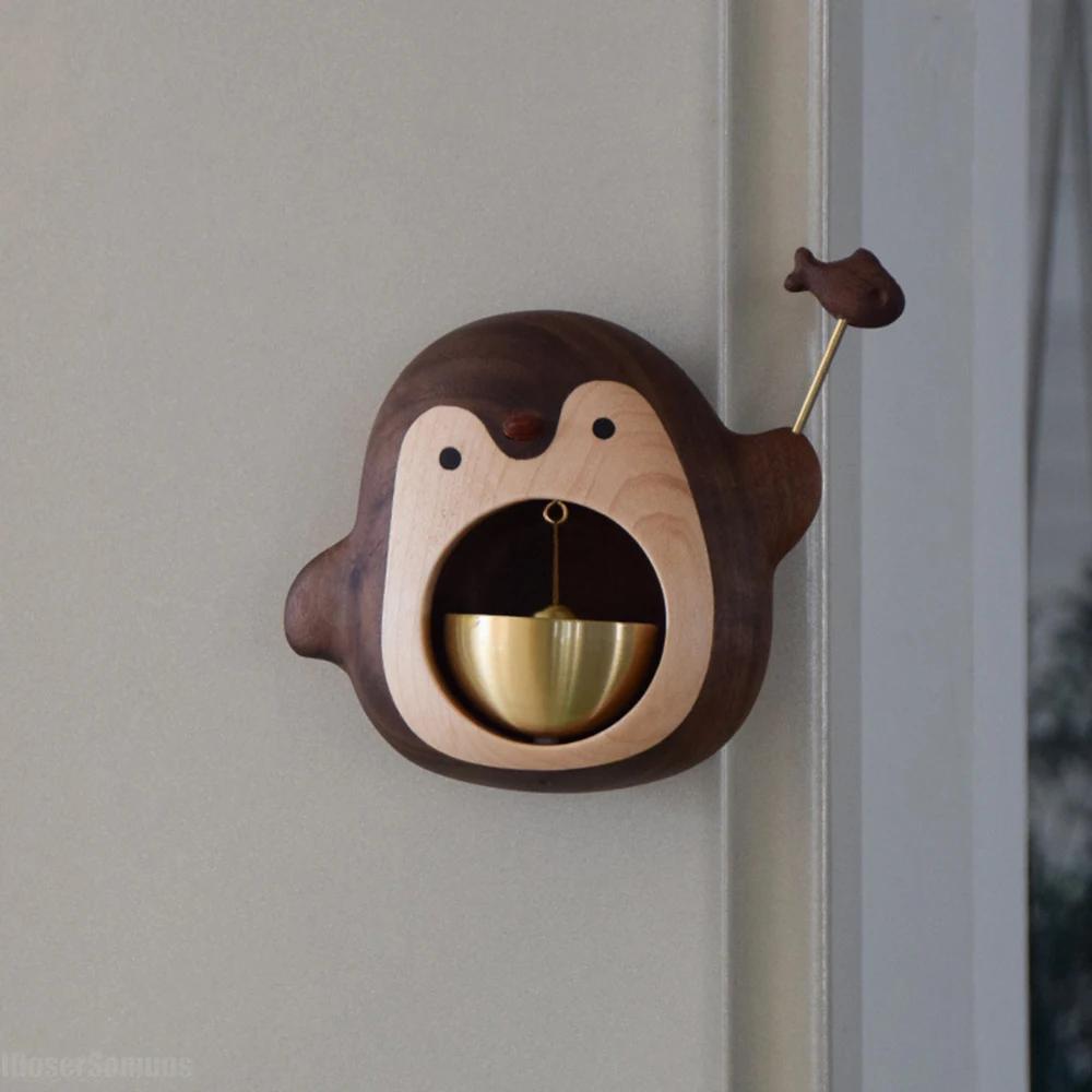 Wood Doorbell Landscape Wireless Hanging Wind Loud Door Bell for Refrigerato Doors Chimes Entrance Opening Reminder Home Decor