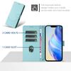 For iPhone 15 Pro Max Case Imprinted Honeycomb RFID Blocking Leather Phone Cover with Strap