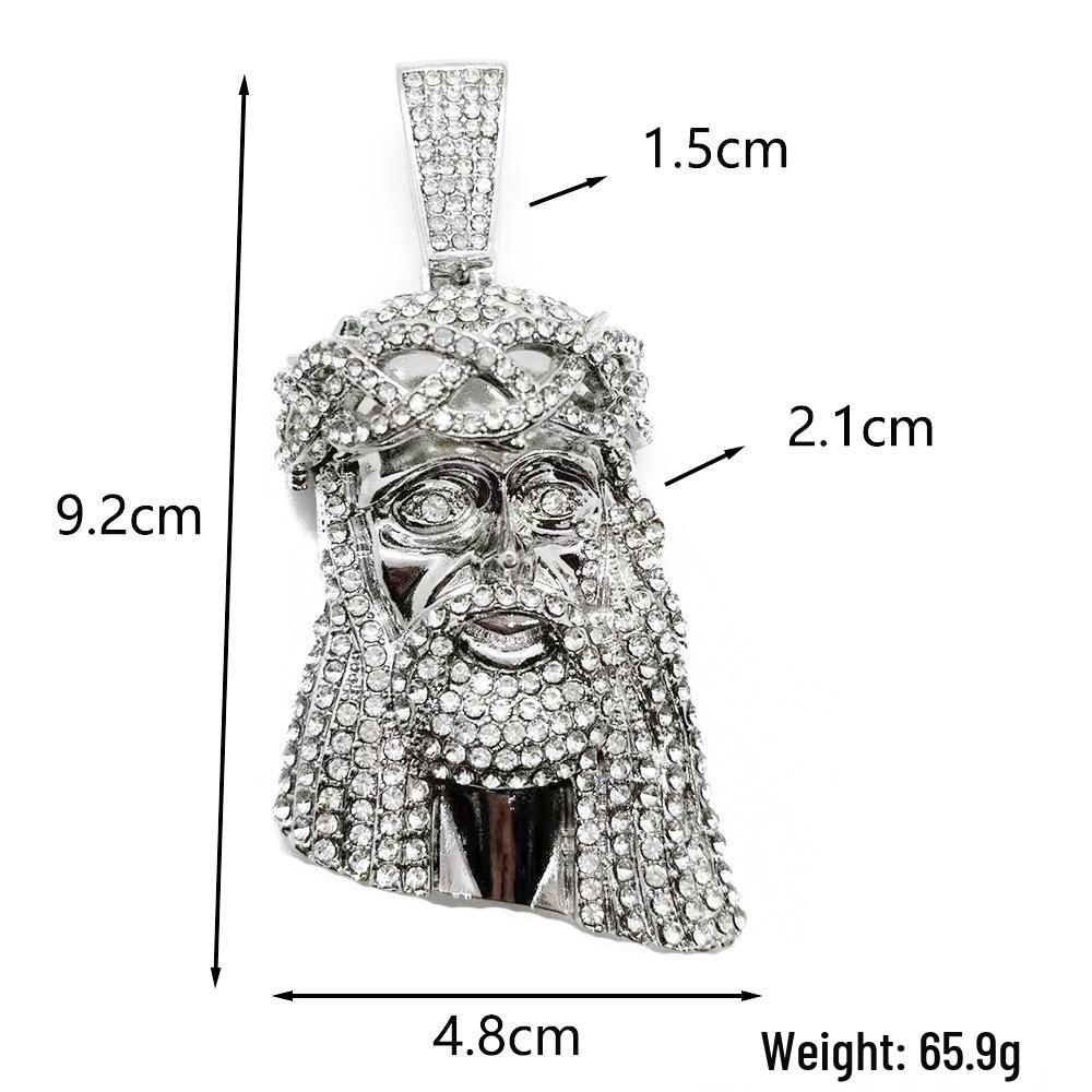 European-American Exaggerated Hip Hop Rhinestone Pendant Jewelry for Men & Women