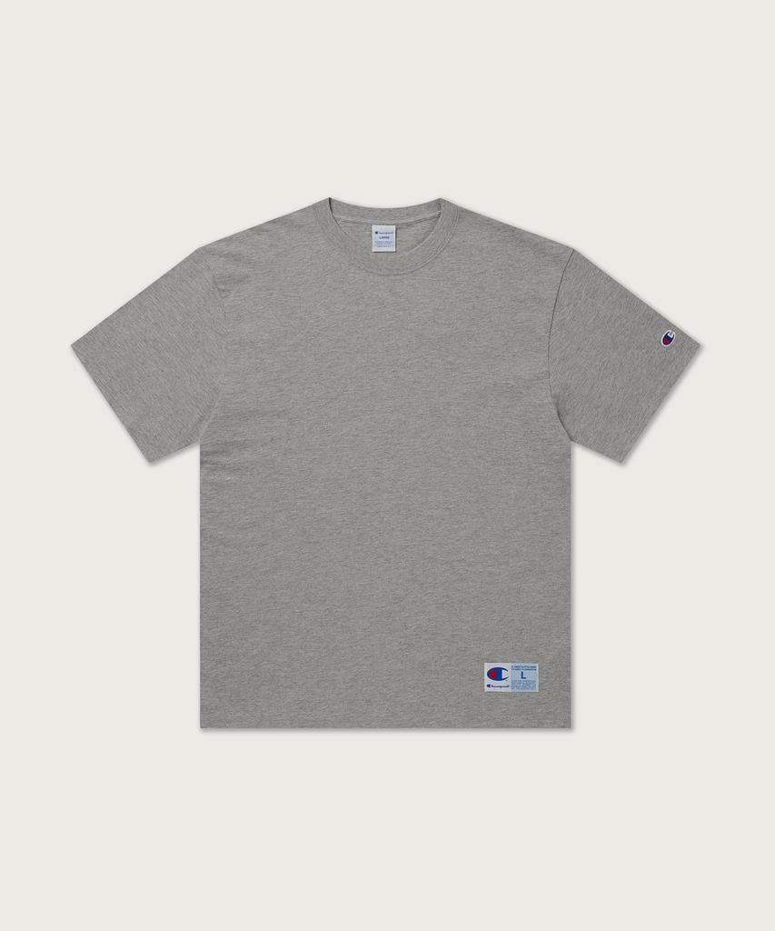 CHAMPION Slub Jog Tag Short Sleeve T-Shirt Grey