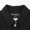 CHANEL 07P P30569V20732 CC Button French Sleeve Tweet Jacket Jacket 36 NavyUsed