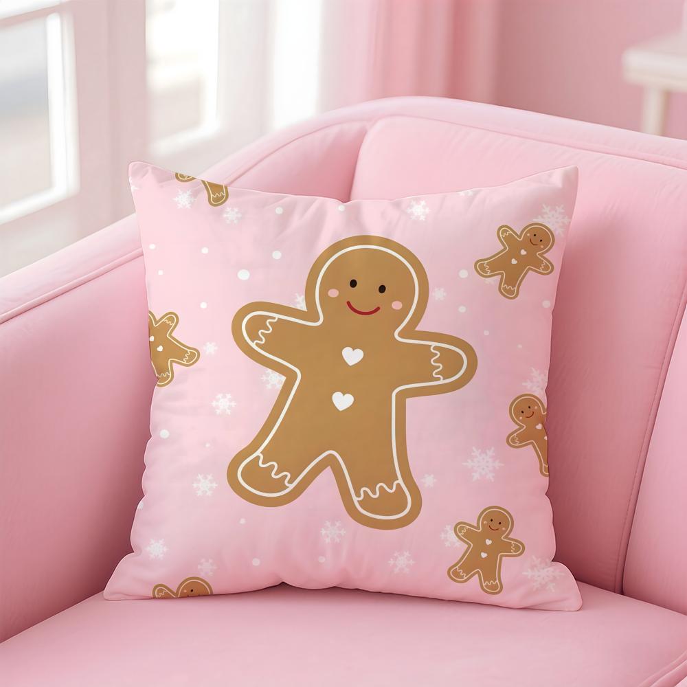 Cute A-Adorable Ginger B-Bread Cushion Cover Comfortable Reversible Pillow Cover Ideal for Car Sofa Bedroom & Beyond