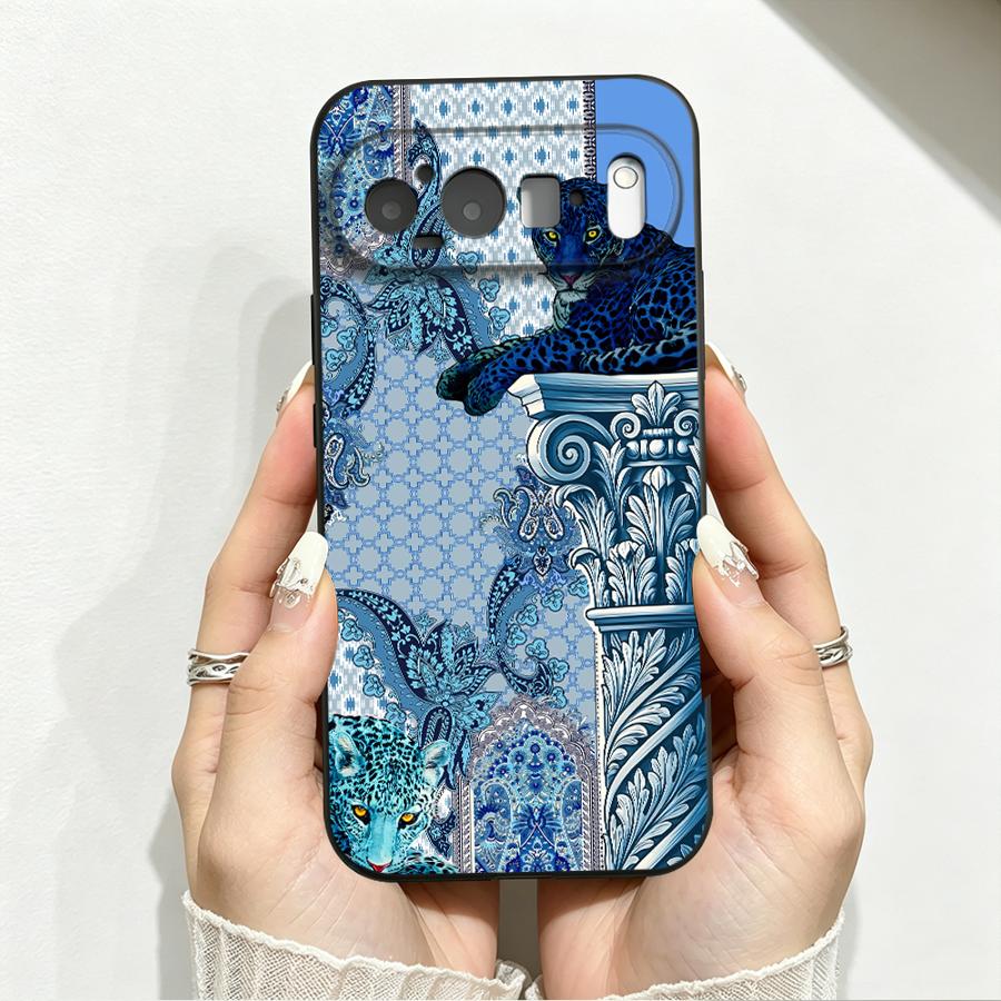 Aqua Gold Agate Case for Google Pixel 11 pro 11ProXL 9a 8a 6a 7a 10a 6 7 8 Pro 10 9 Pro XL Funda Phone Cover