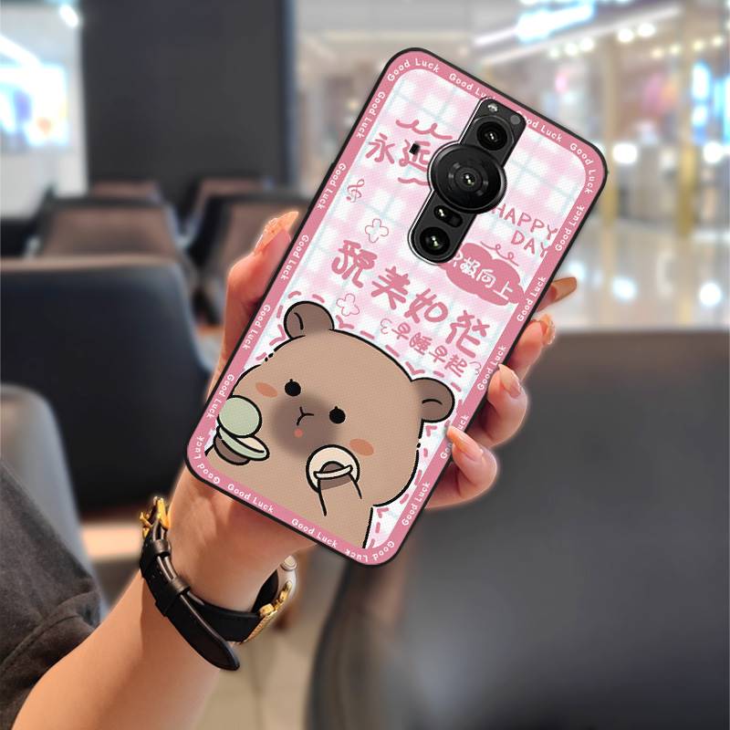 Phone Pouch Silicone Phone Case For Sony Xperia Pro-I Graffiti Full Wrap Anti-dust Protective Soft Case Cute Waterproof