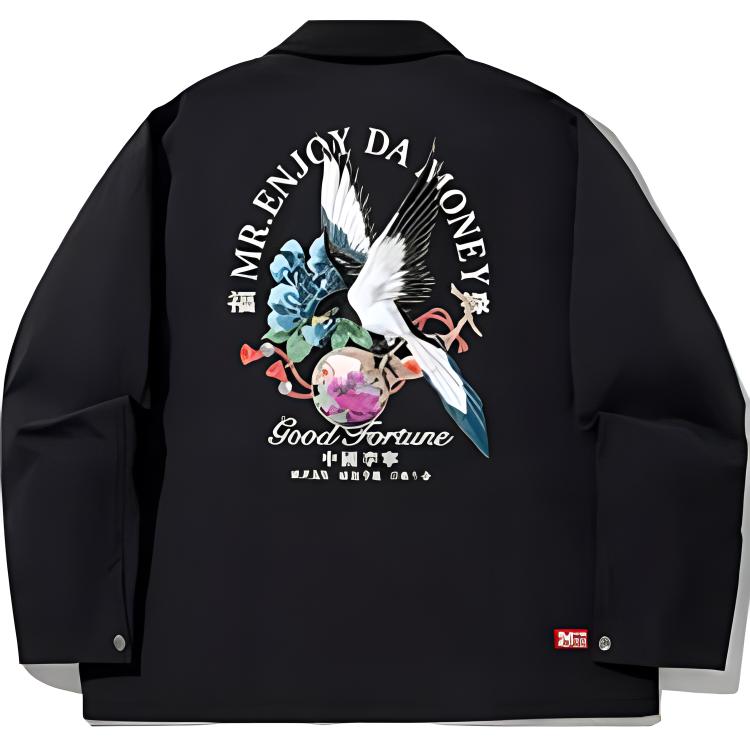 Li Ning X MEDM Spolupráce Řada pro každodenní pokrok Dopis Sportovní Ležérní Jednobarevná Polo bunda Pánská Bunda Černá AFDV907-1