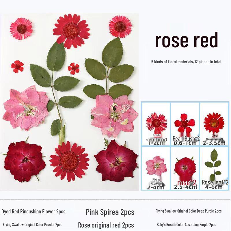 Handmade Resin Pressed Flower Bookmark DIY Kit: Transparent Specimen Stickers & Dried Flowers for Students