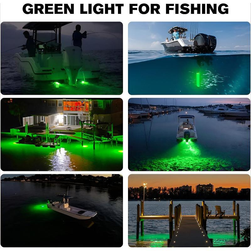 120W/180W High-Power LED Fish Lure Light Portable Underwater Fishing Light 12V Submersible Fishing Finder Accessories