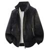 Men's Winter Thickened Leather Pilot Jacket - Di Yu Shen Long Plush Motorcycle Top