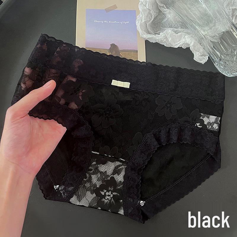 

Pure Desire French Lace Women s Seamless Mid-Waist Briefs - Antibacterial, Comfortable, Breathable, Girly Design. M 75-95 lbs