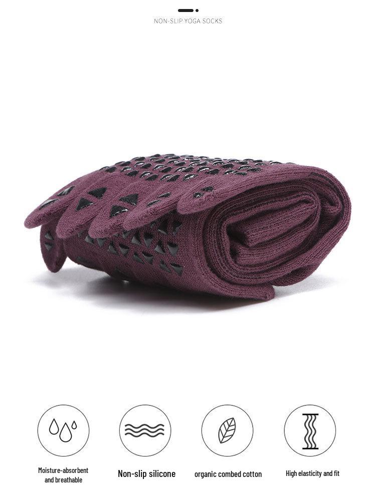 Women's Non-Slip Five-Toe Yoga Socks, Mid-Calf, Winter Fitness - New Arrival