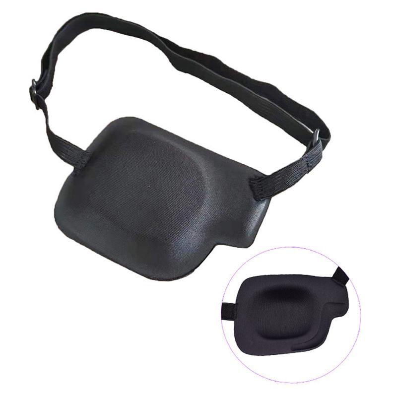 Eye Patch Unisex Black Single Eyepatch Washable Adjustable Blindfold