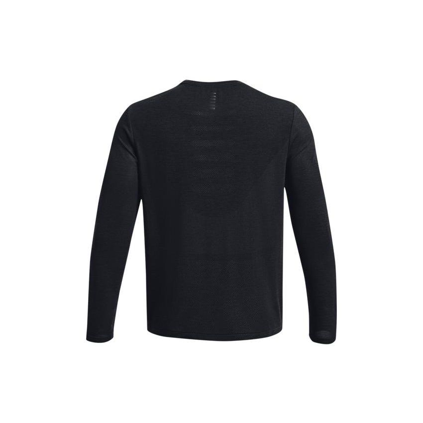 Under Armour Solid Color Crew Neck Pullover Straight Long Sleeve T-Shirt Men Tops Black 1375693-001