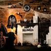 1/2pcs-Halloween Fireplace Cloth Black Lace Halloween Table Runner Halloween Cobweb Tablecloth Outdoor Party Decorative Cloth