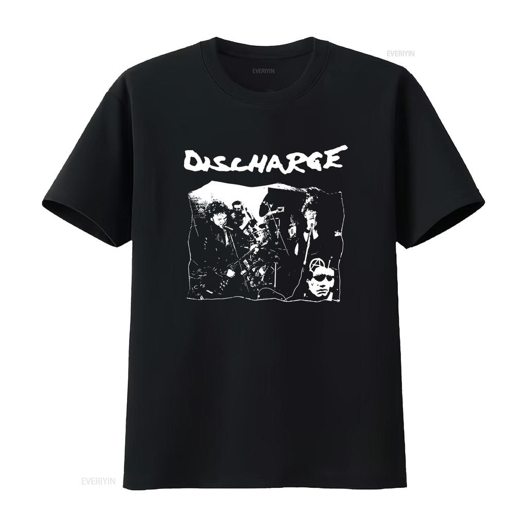 Discharge Band Playing T Shirt Rock Music Design Vintage Washed Designer Clothes Stretched Versatile Comfortable Casual Unisex