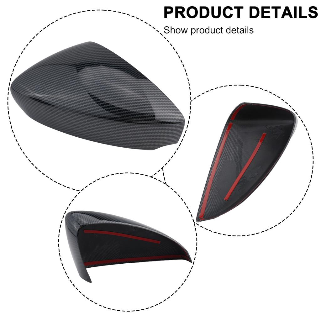 Seitenrückspiegelabdeckung für Mazda CX30, Carbonfaser-Kappenverkleidung, langlebig, einfach zu verwenden, perfekte Passform, verleiht einzigartigen Stil