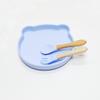 Non-Toxic Children'S Silicone Suction Cup Dinner Plate Bear Complementary Food Dinner Plate Food Grade Baby Learn To Eat Training Tablewar