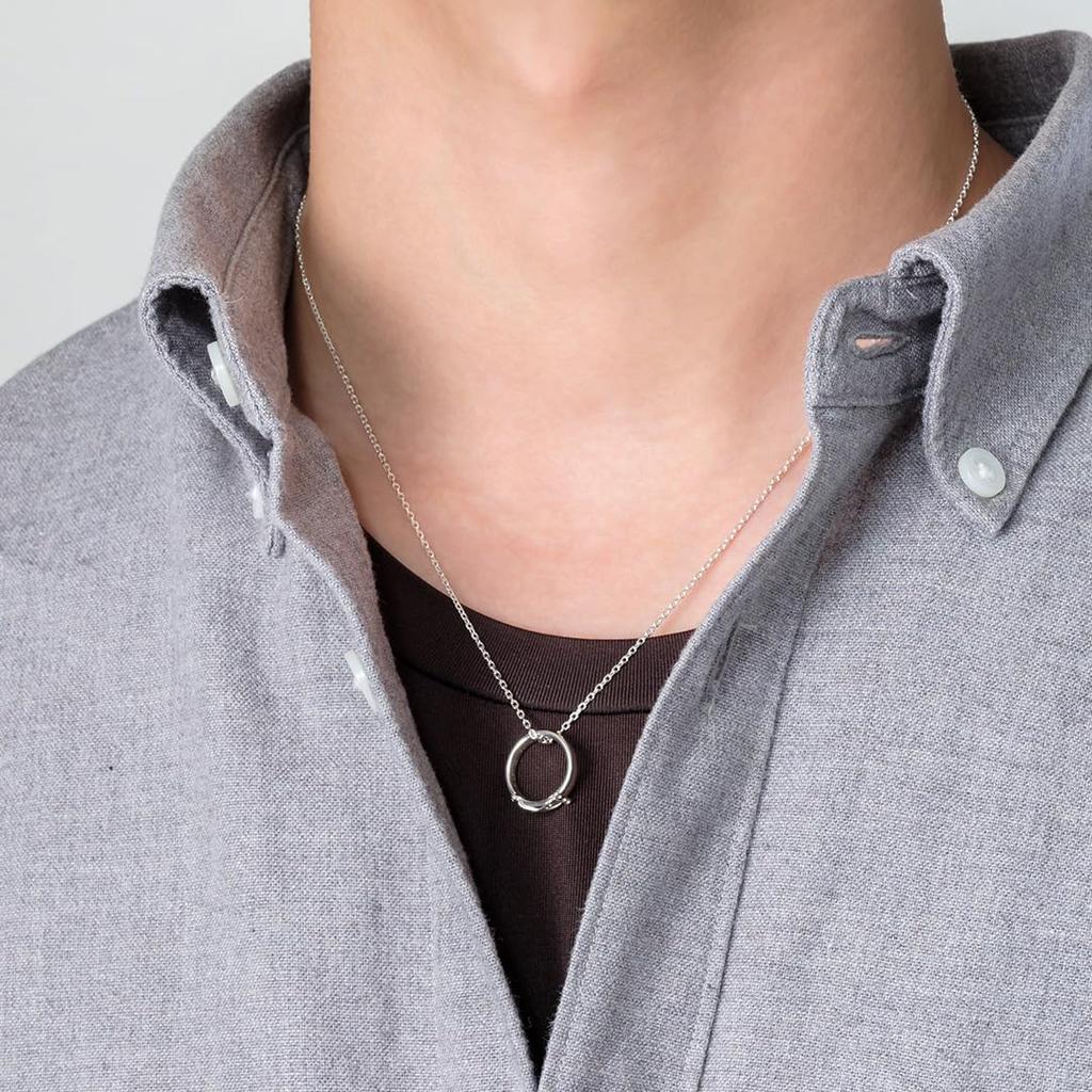 [U-Treasure] TV Anime "My Hero Academia" Merchandise Necklace Ring Necklace Katsuki Bakugo Silver